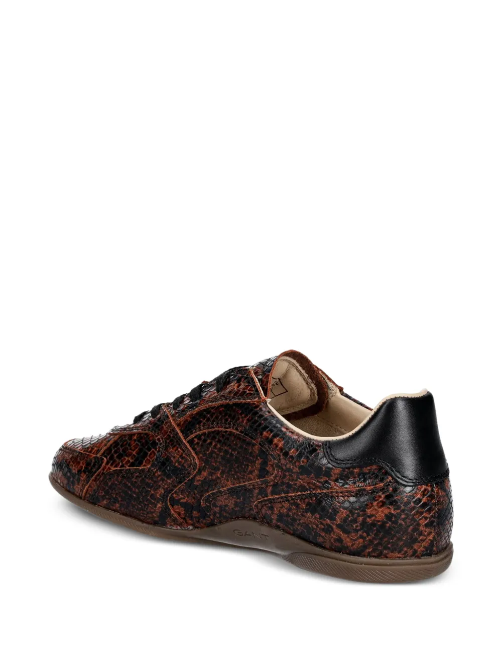 Gant snakeskin-effect lace-up sneakers Bruin