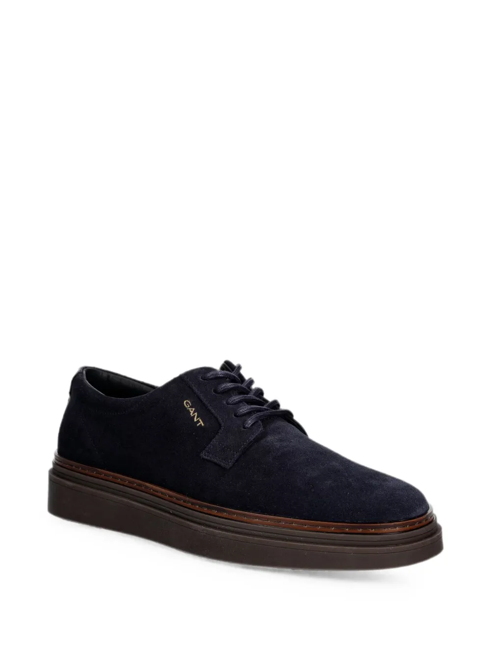 Gant suede logo-print sneakers Blauw