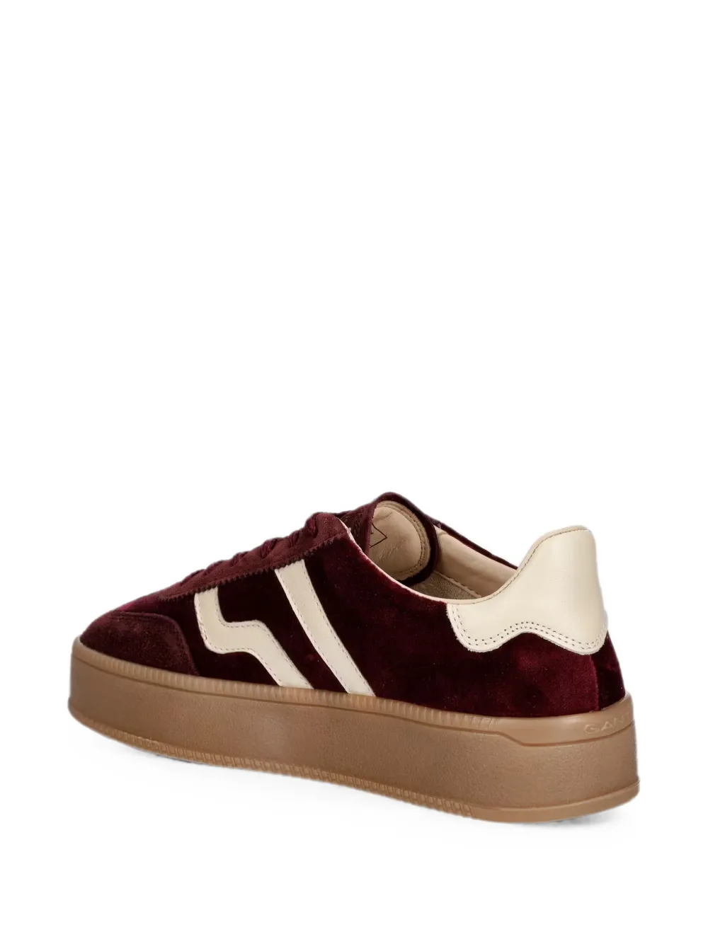 Gant suede-panelled platform sneakers Rood