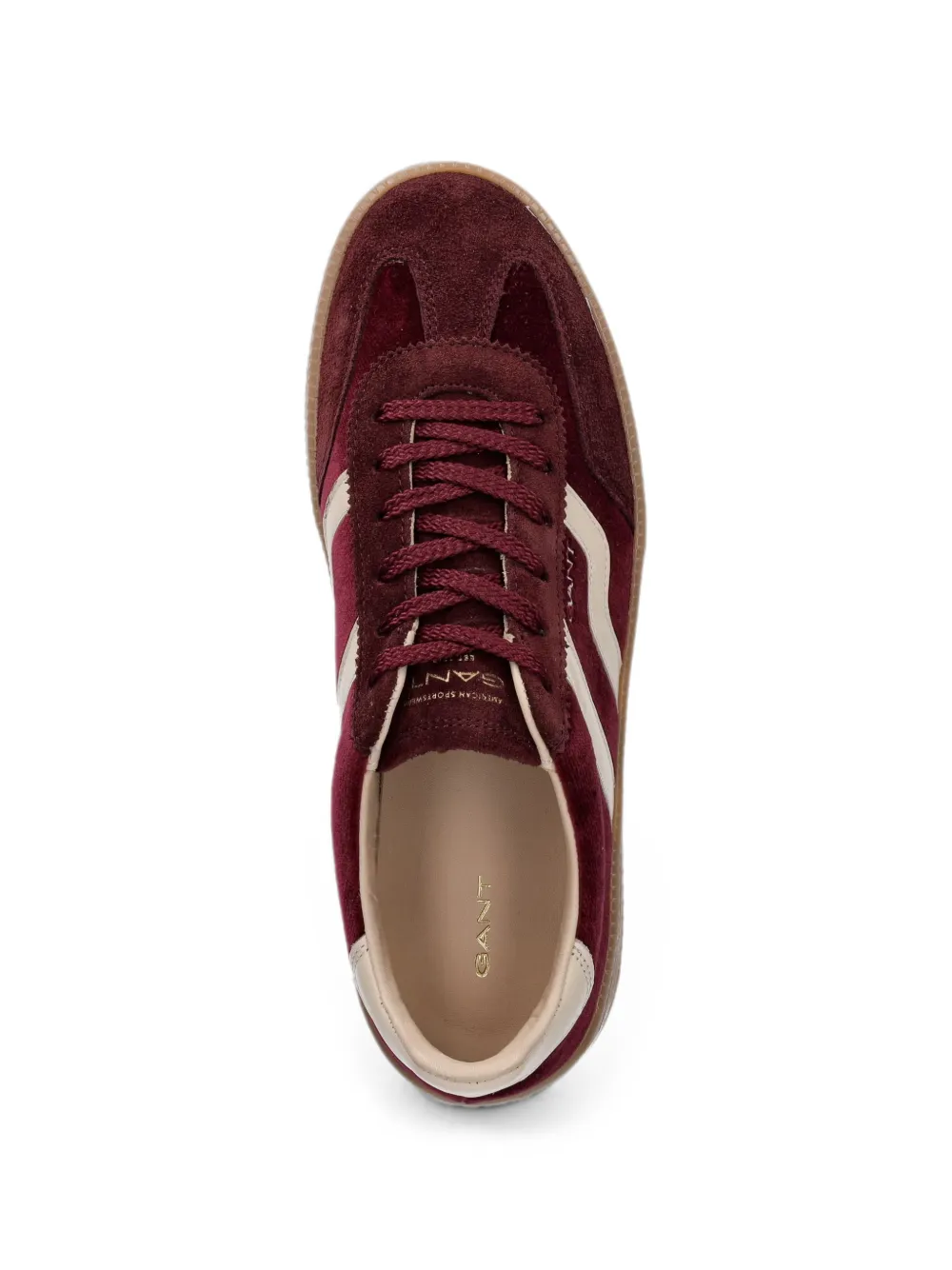 Gant suede-panelled platform sneakers Rood