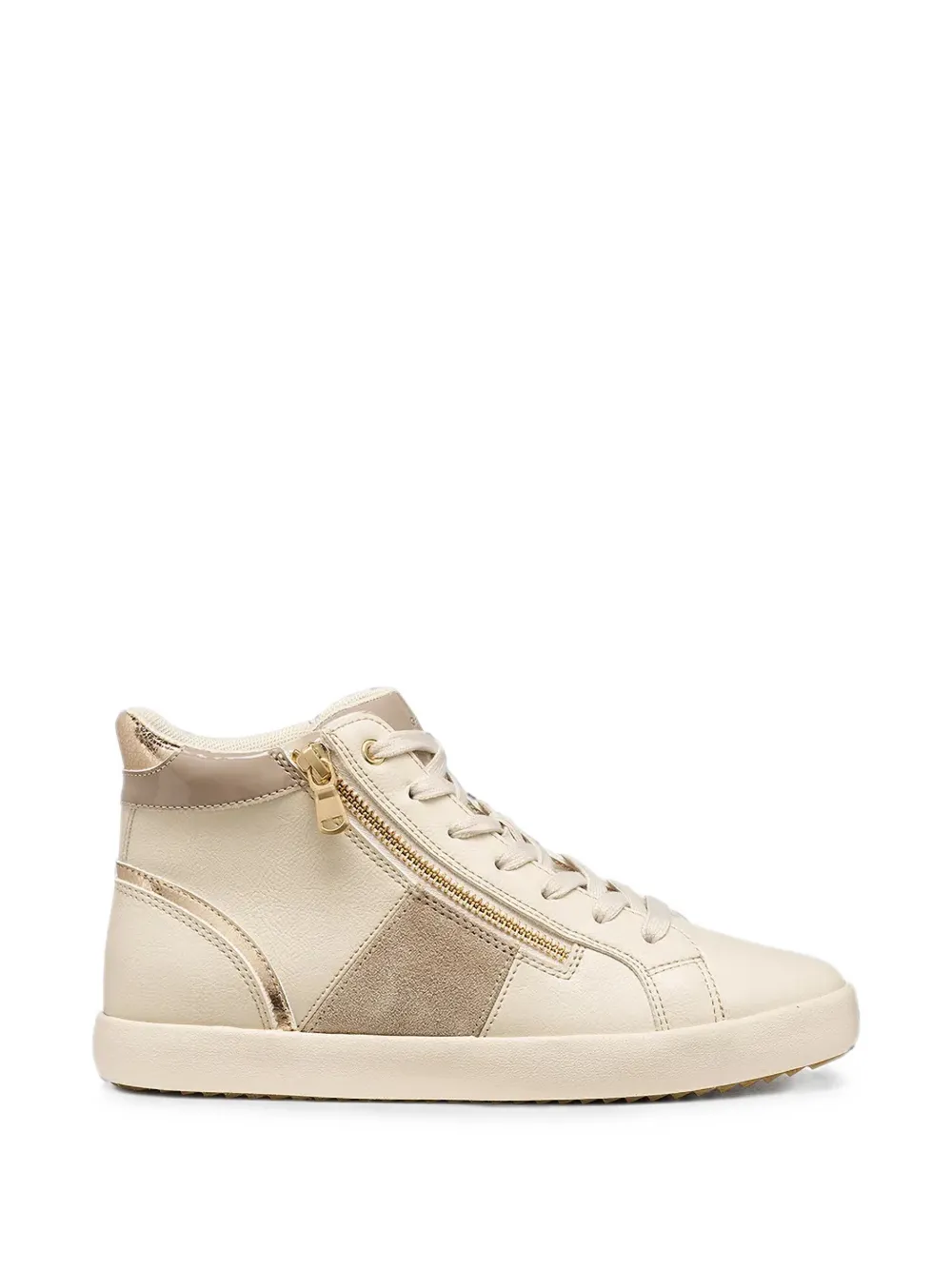 Geox Blomiee side-zip panelled sneakers Beige