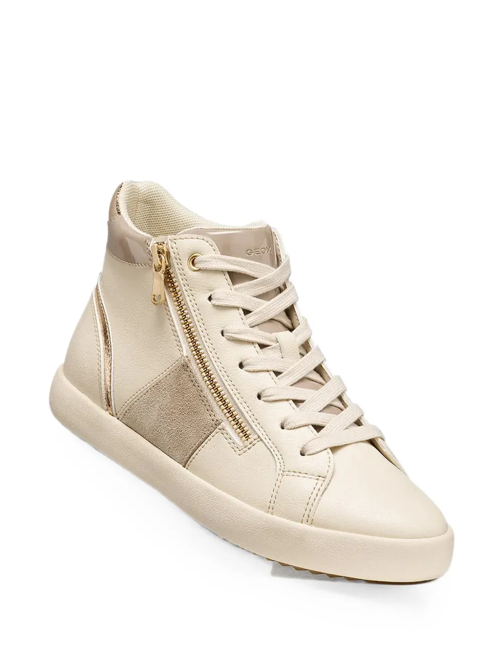 Geox Blomiee side-zip panelled sneakers Beige