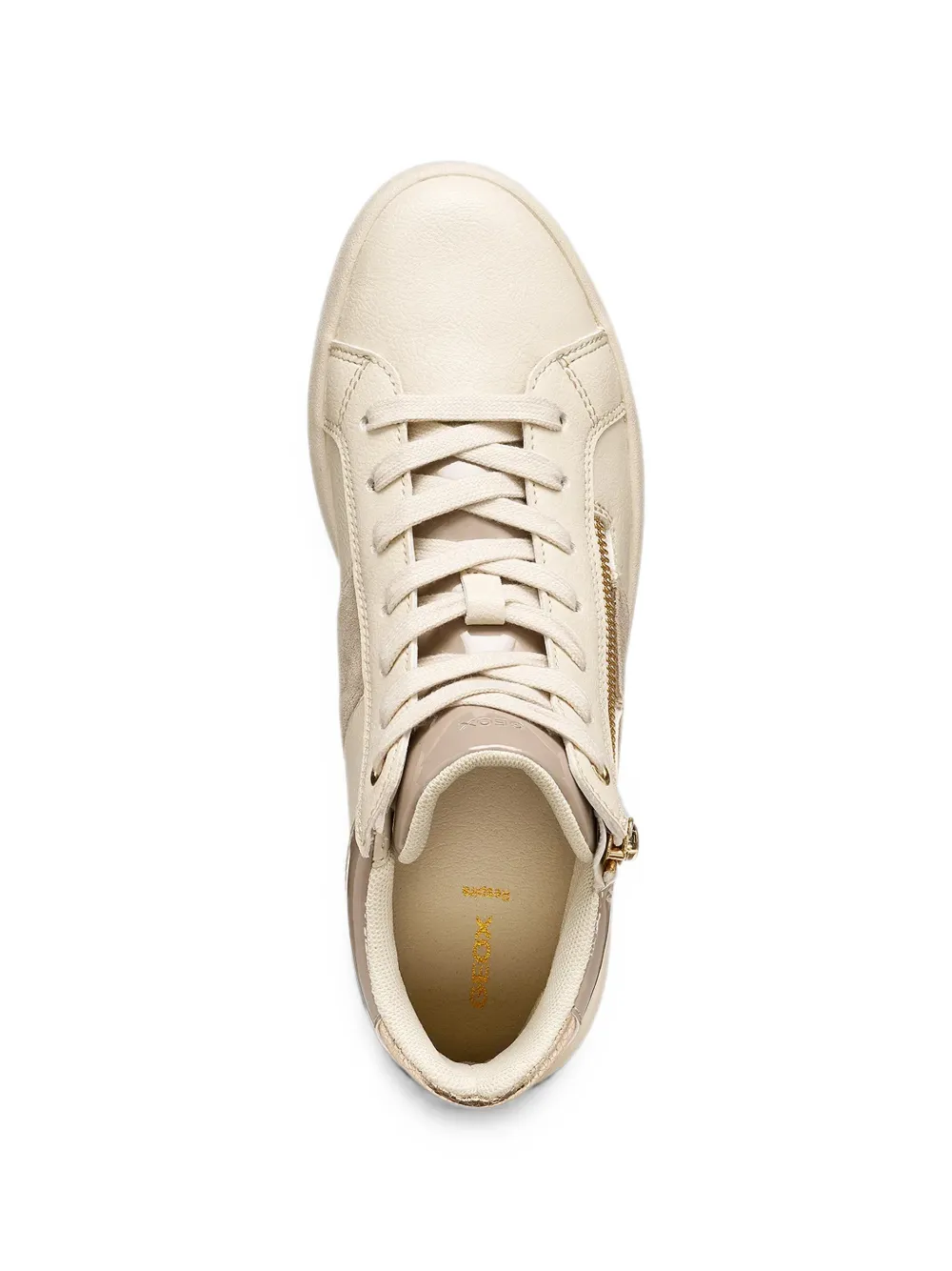 Geox Blomiee side-zip panelled sneakers Beige