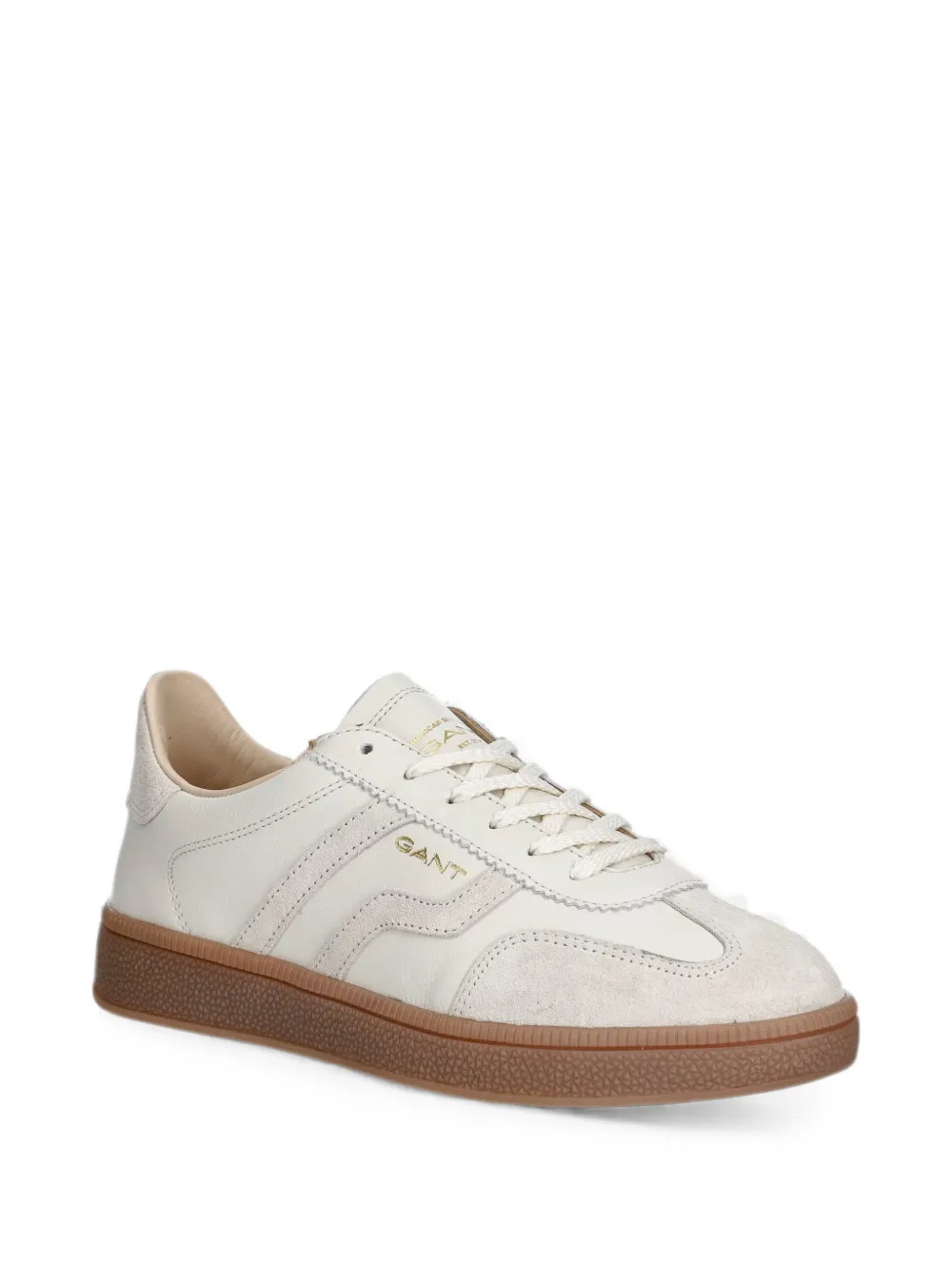 Gant logo-embroidered panelled sneakers Beige