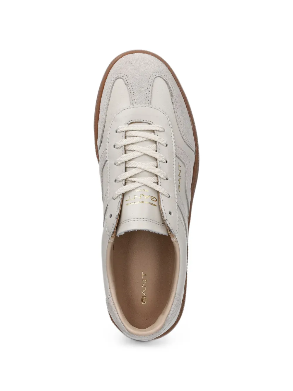 Gant logo-embroidered panelled sneakers Beige
