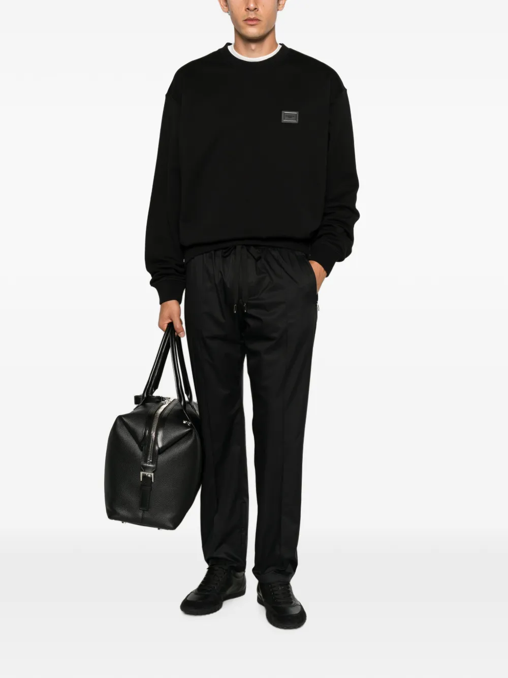 Dolce & Gabbana Broek met logoplakkaat Zwart