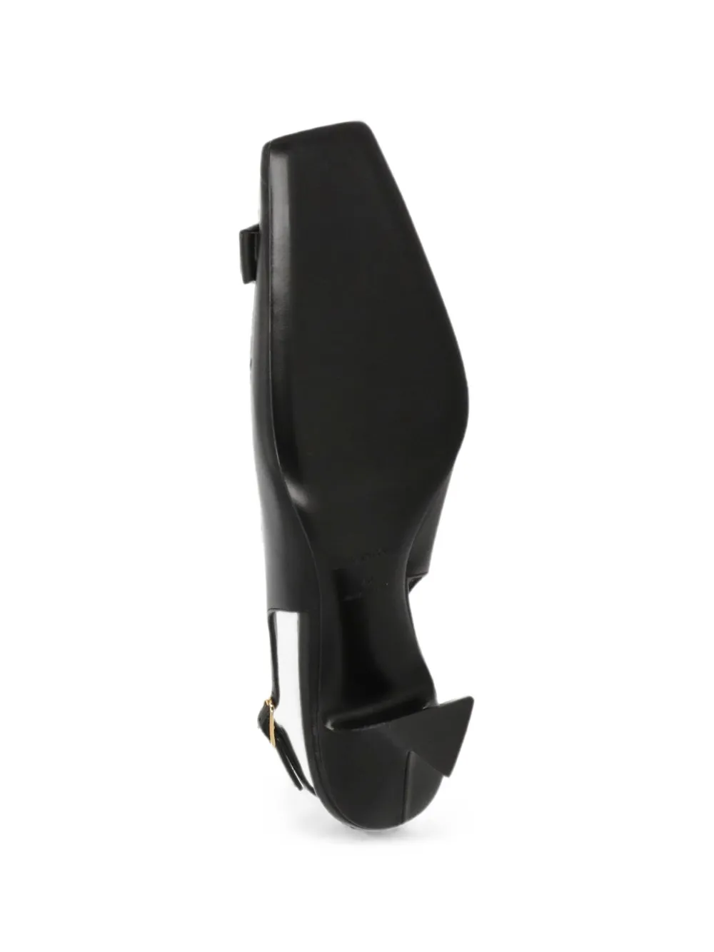 Sergio Rossi plaque-detail squared-toe slingback pumps Zwart