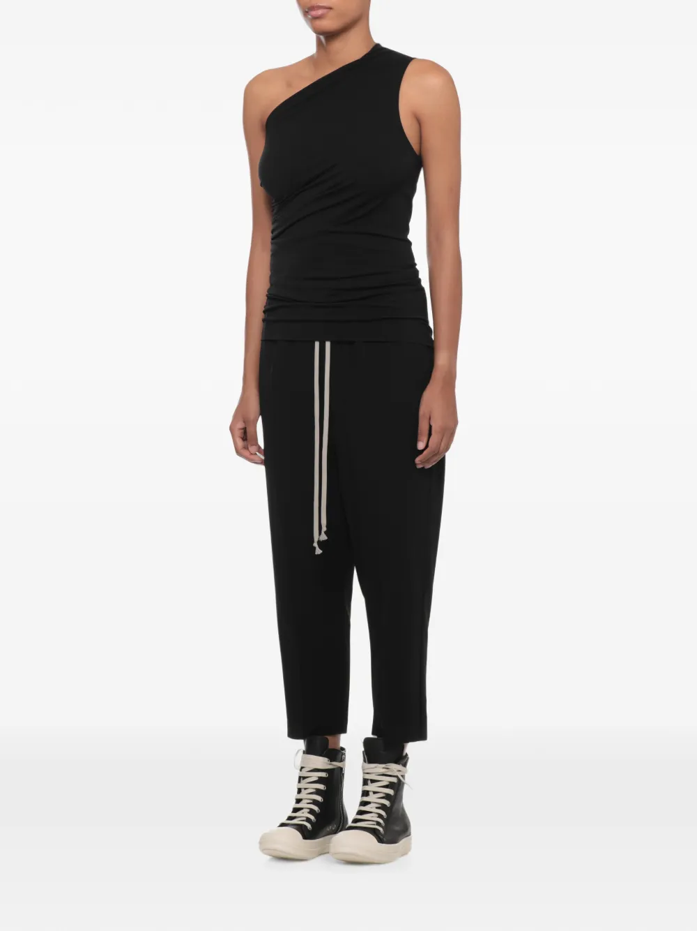 Rick Owens Asymmetrische top Zwart
