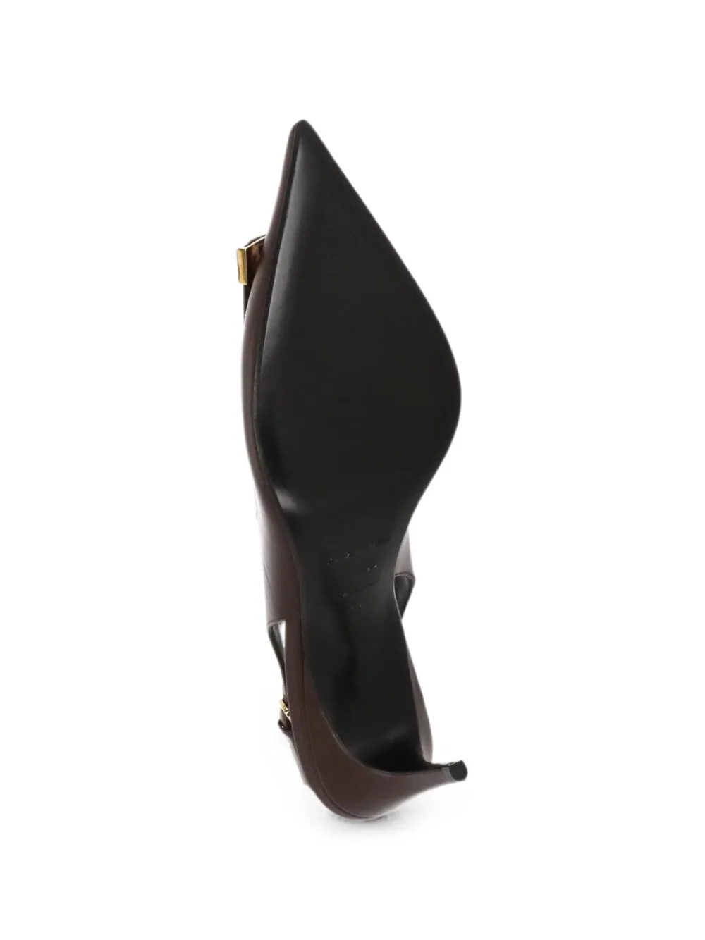 Sergio Rossi Sr Evolv plaque-detail pointed-toe slingback pumps Rood