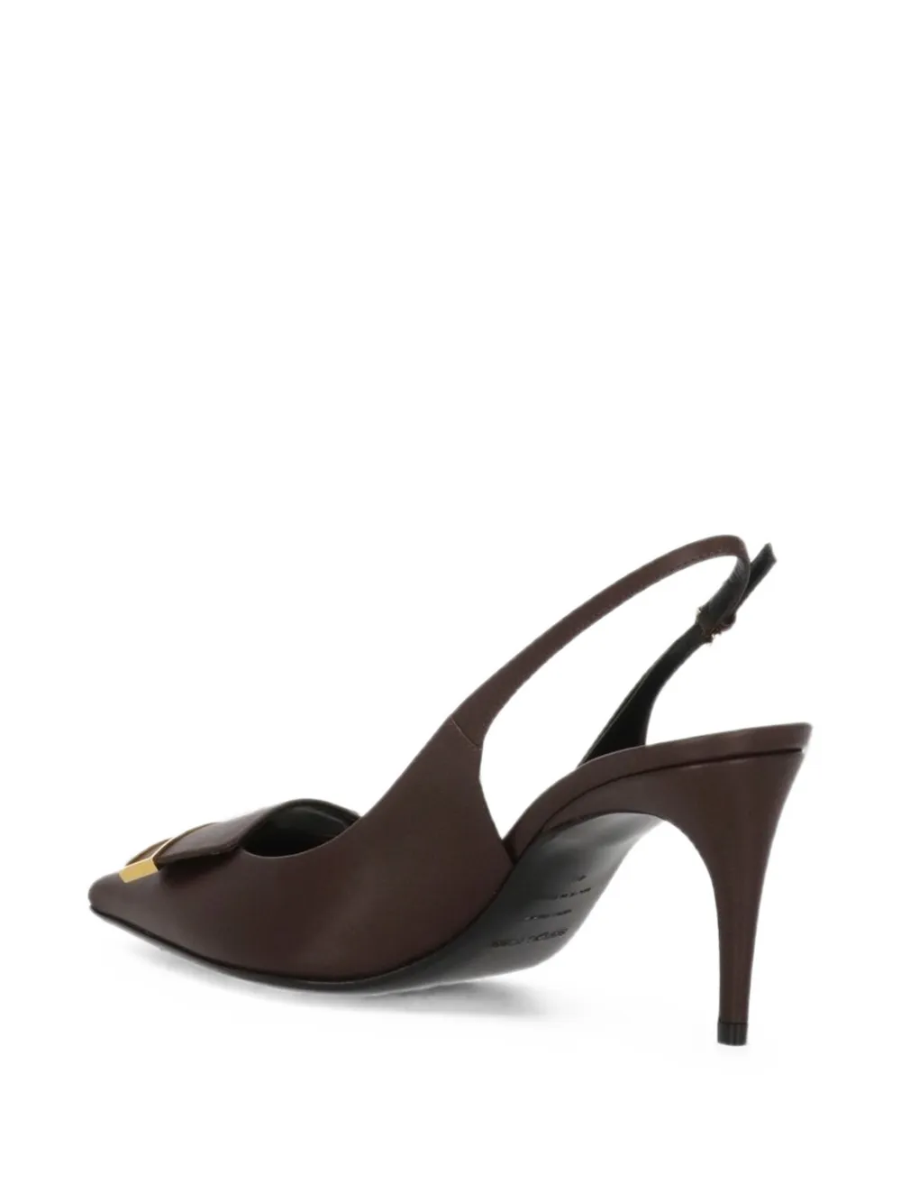 Sergio Rossi Sr Evolv plaque-detail pointed-toe slingback pumps Rood
