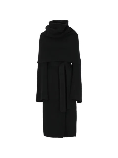 Rick Owens belted hooded coat