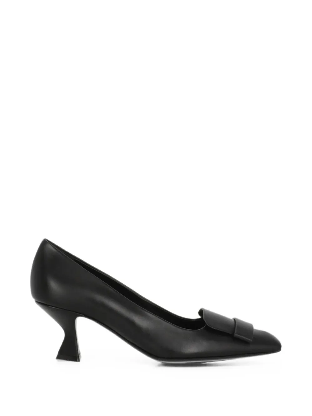 Sergio Rossi plaque-detail squared-toe heeled pumps Zwart