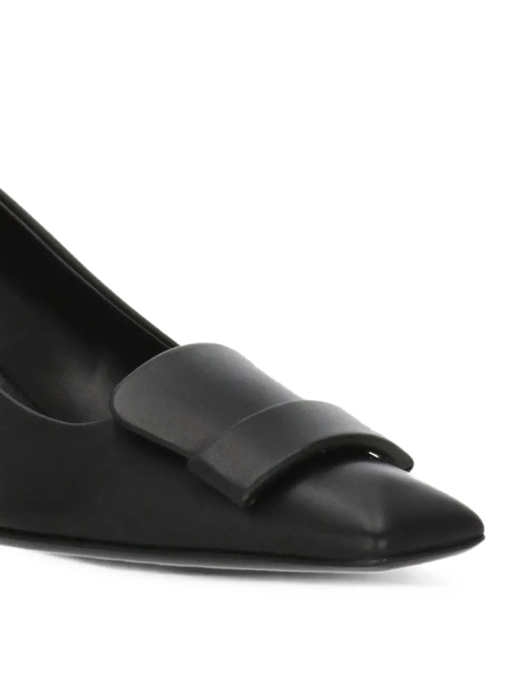Sergio Rossi plaque-detail squared-toe heeled pumps Zwart