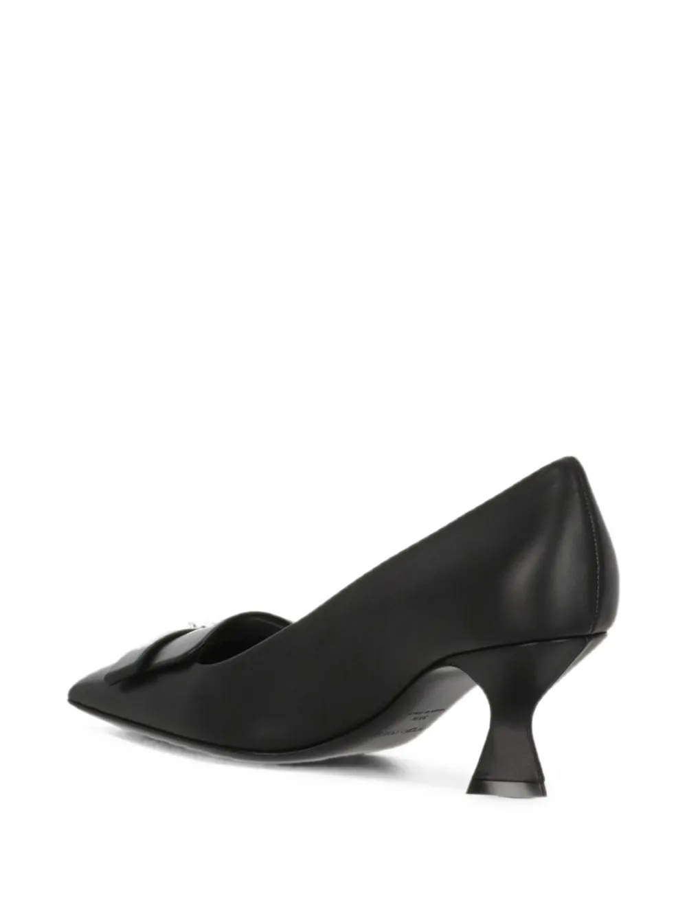 Sergio Rossi plaque-detail squared-toe heeled pumps Zwart