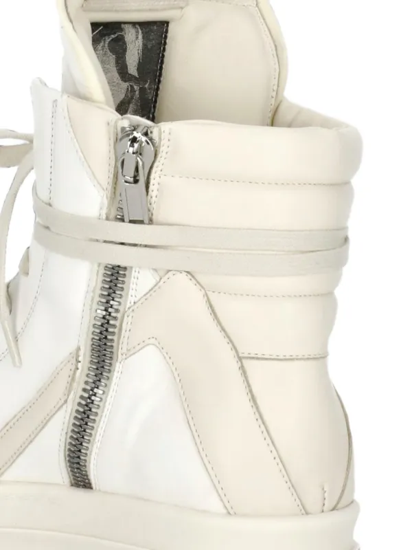 Rick Owens Geobasket high-top Leather Sneakers | Wit | FARFETCH NL