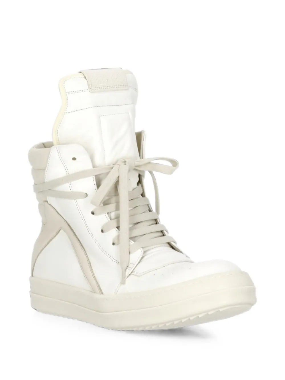 Rick Owens Geobasket high-top leather sneakers Wit