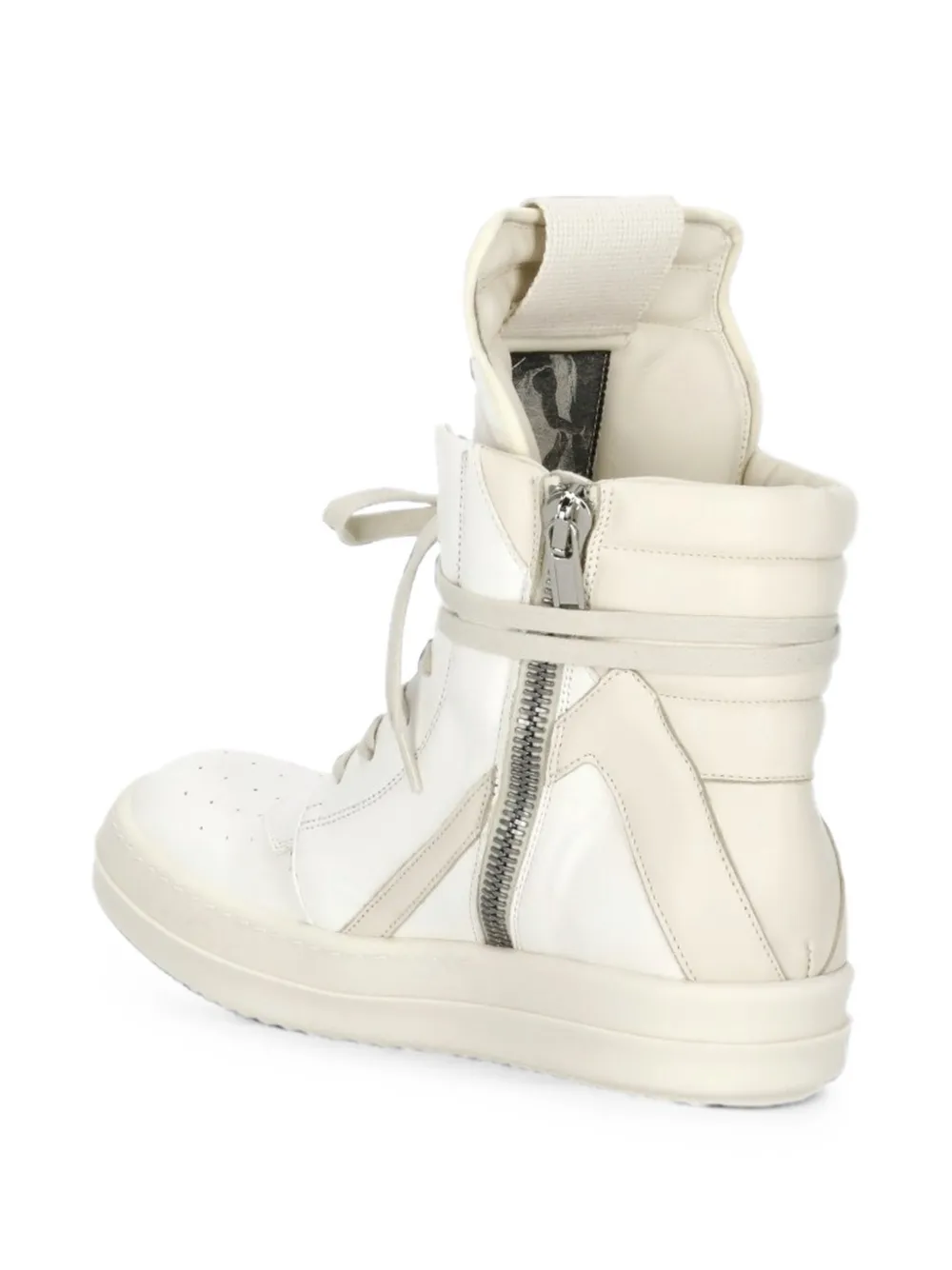 Rick Owens Geobasket high-top leather sneakers Wit