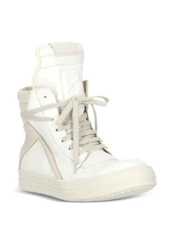 Rick Owens Geobasket ハイカット スニーカー | ホワイト | FARFETCH JP
