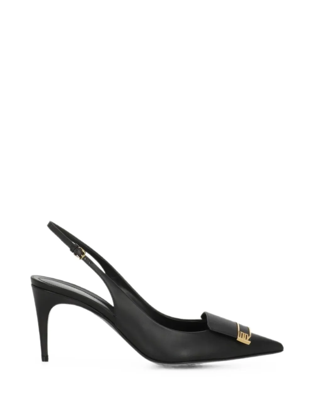 Sergio Rossi Sr Evolv plaque-detail slingback pumps Zwart