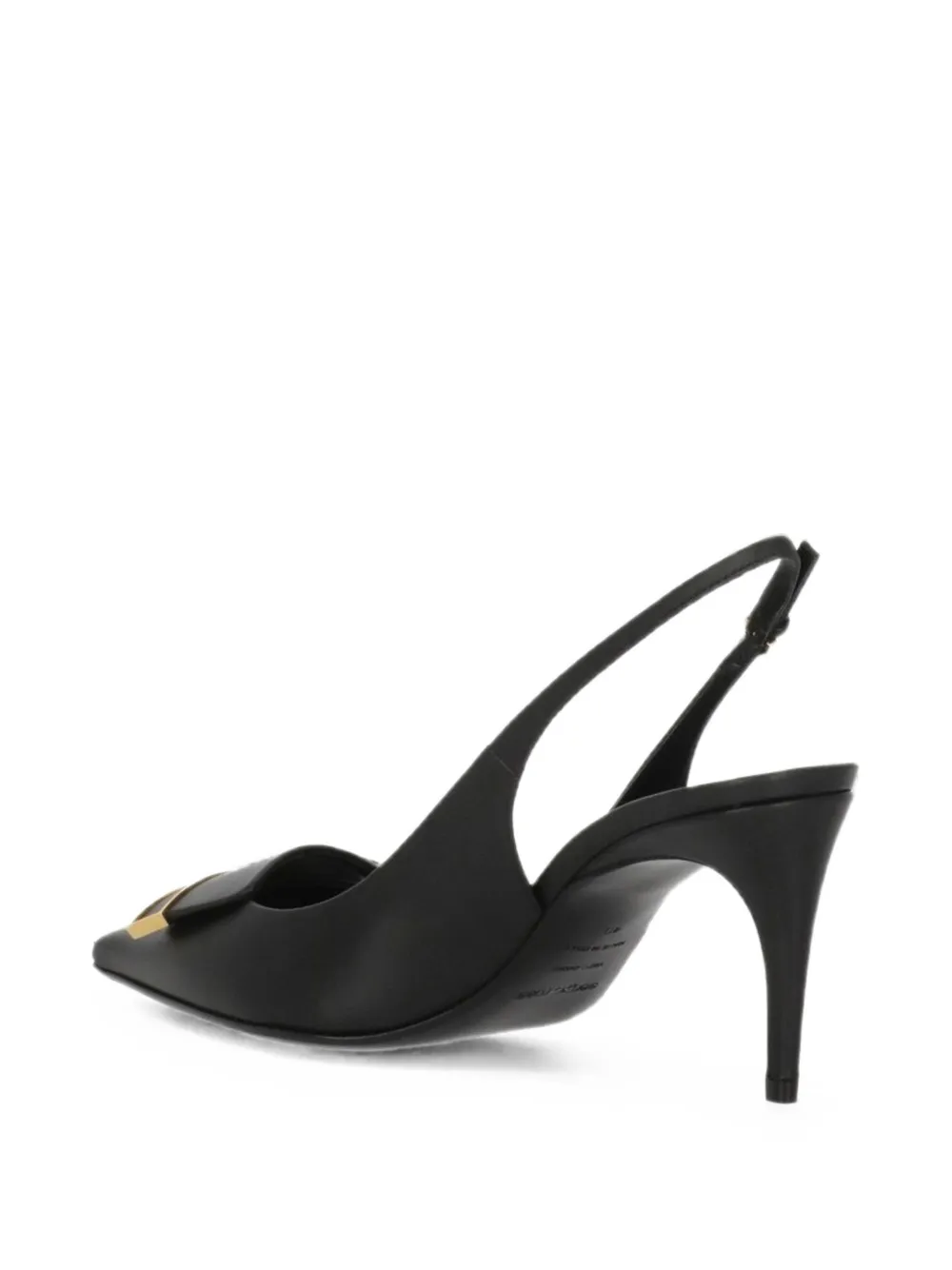 Sergio Rossi Sr Evolv plaque-detail slingback pumps Zwart