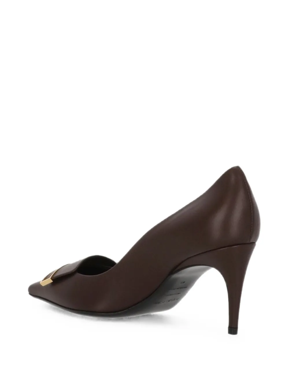 Sergio Rossi Sr Evolv plaque-detail pointed-toe heeled pumps Rood