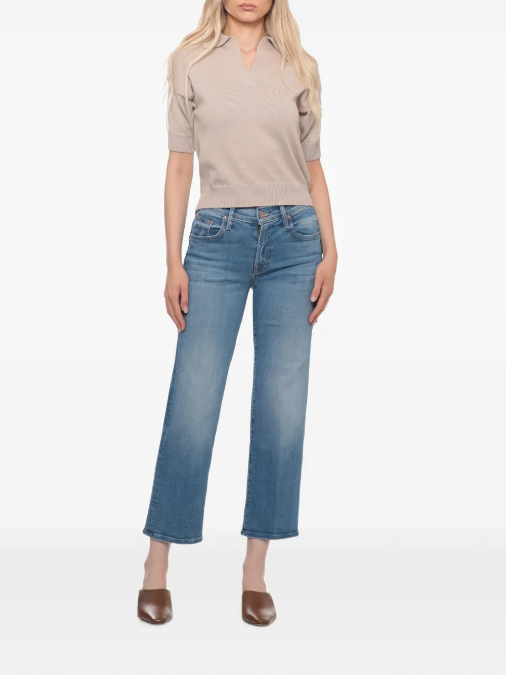 MOTHER The Mid Rise straight jeans Blauw