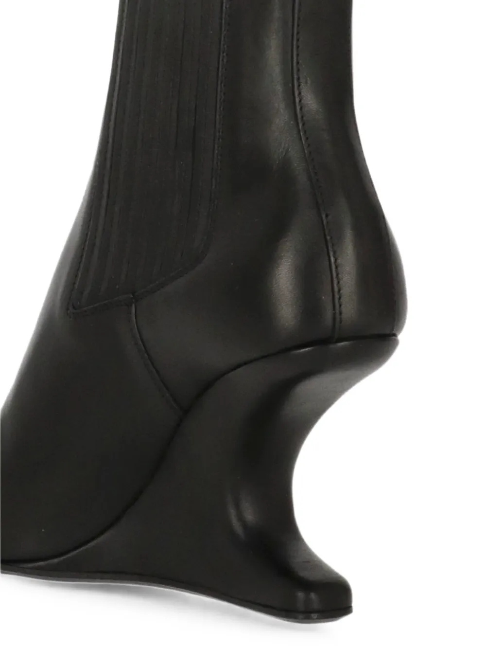 Rick Owens Cantilever leather heeled chelsea boots Zwart