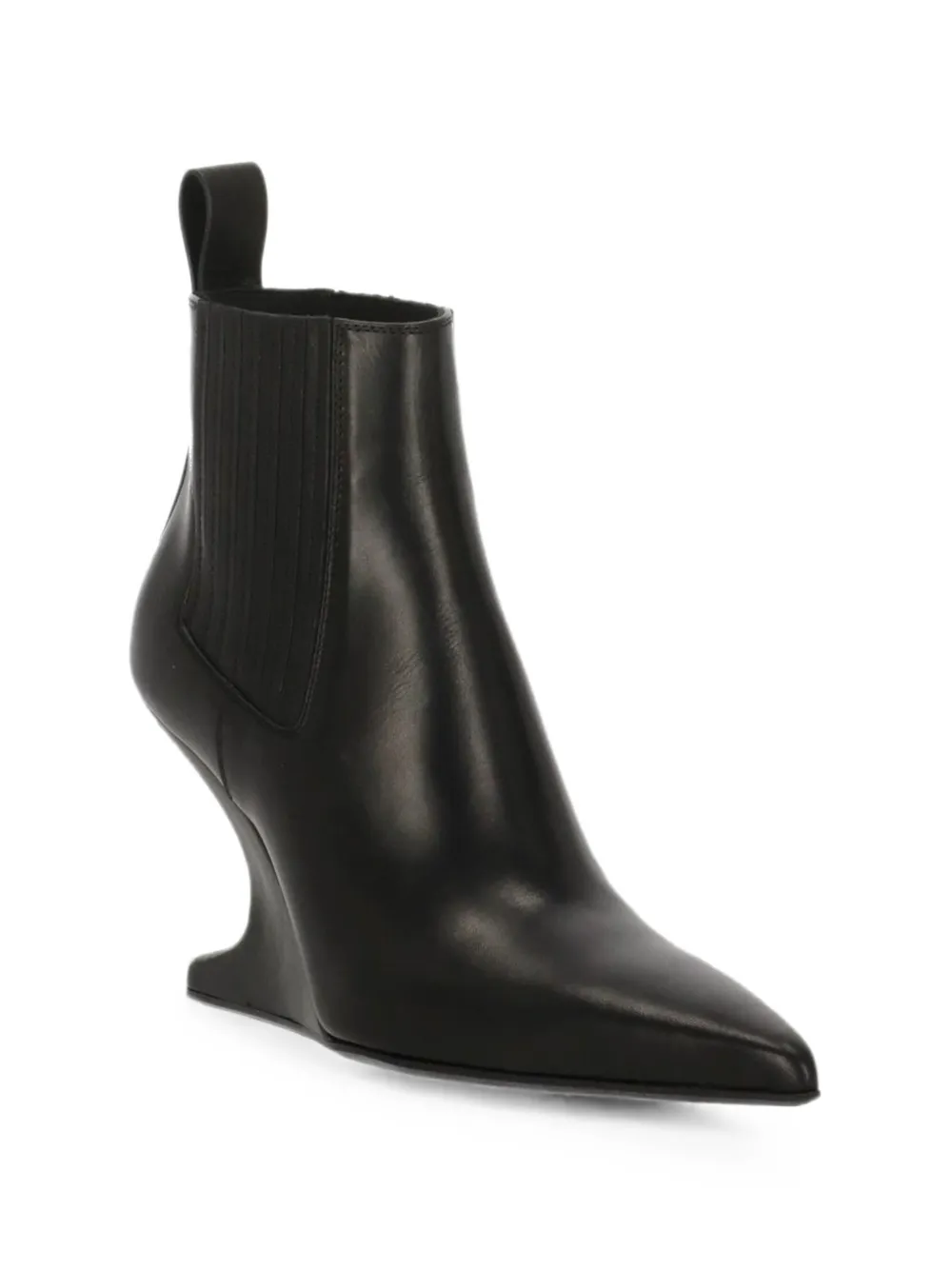 Rick Owens Cantilever leather heeled chelsea boots Zwart