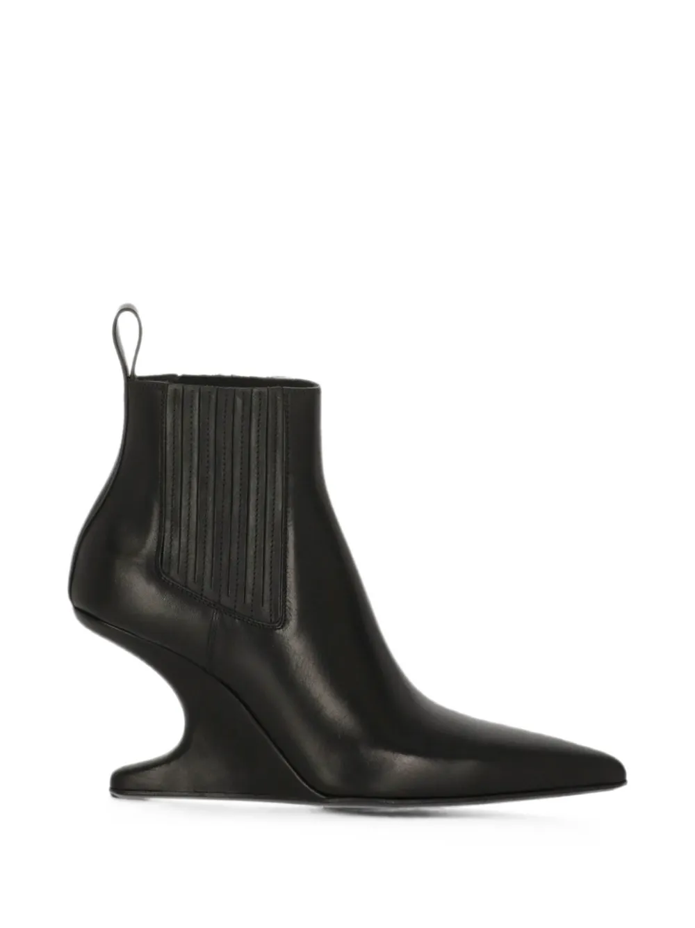 Rick Owens Cantilever leather heeled chelsea boots Zwart