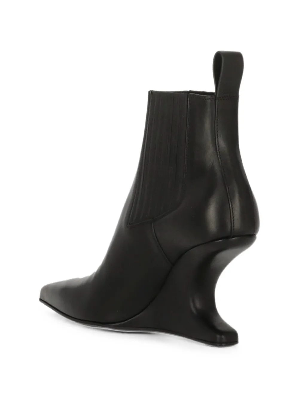 Rick Owens Cantilever leather heeled chelsea boots Zwart