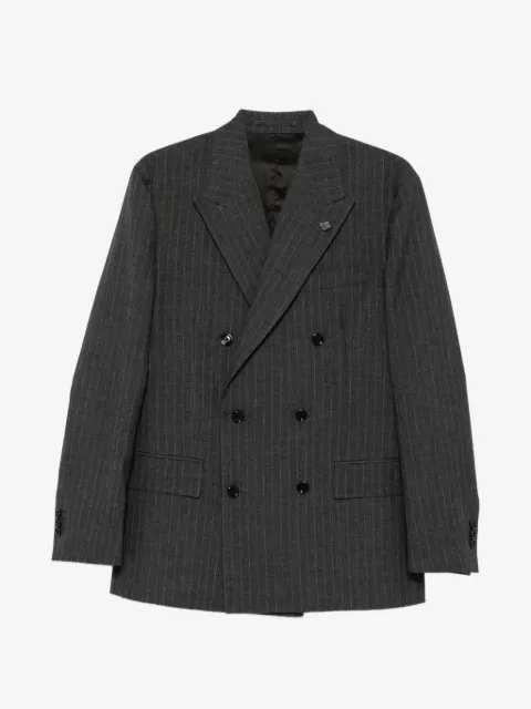 Lardini pinstripe-pattern double-breasted blazer