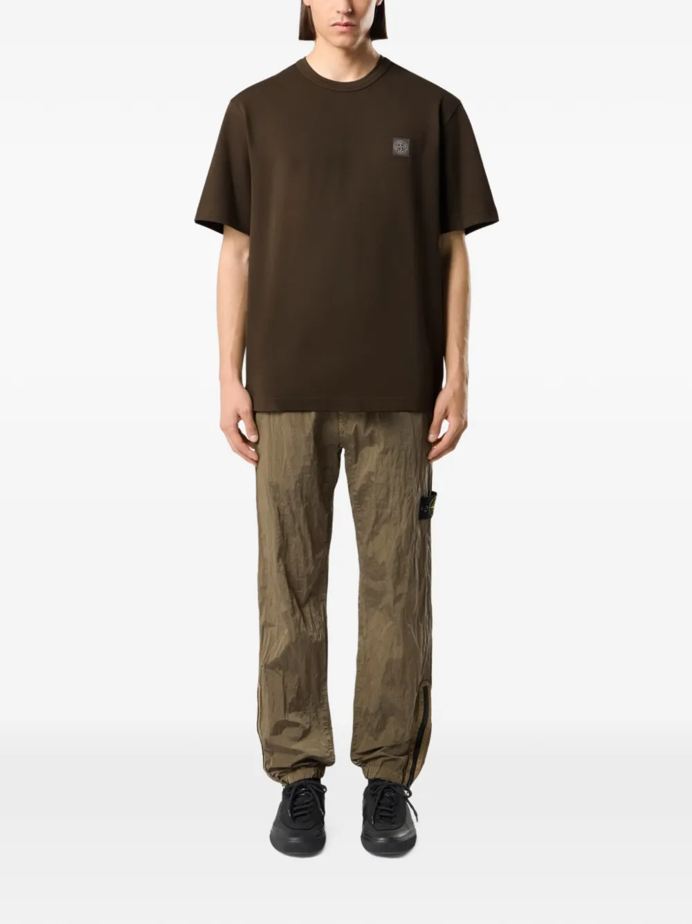 Stone Island 2100015 50 2 katoenen piqué T-shirt Bruin