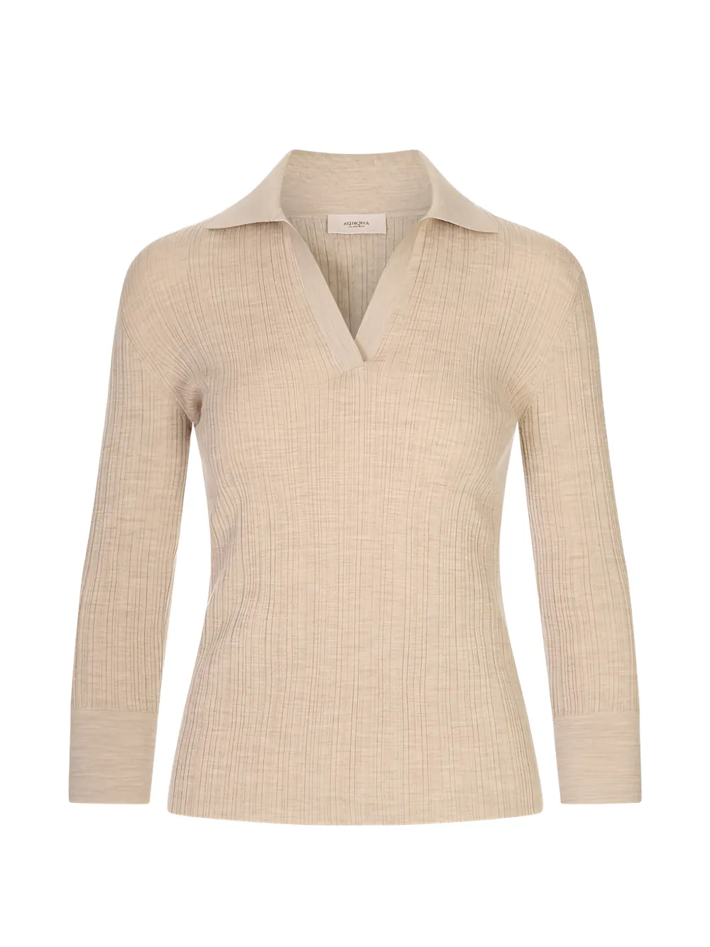 Agnona ribbed-knit buttoned-cuff sweater - Toni neutri