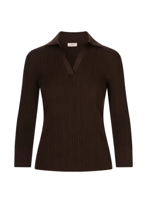 Agnona ribbed-knit buttoned-cuff top