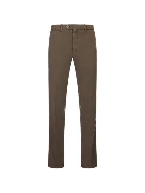 Kiton logo-patch straight-leg trousers