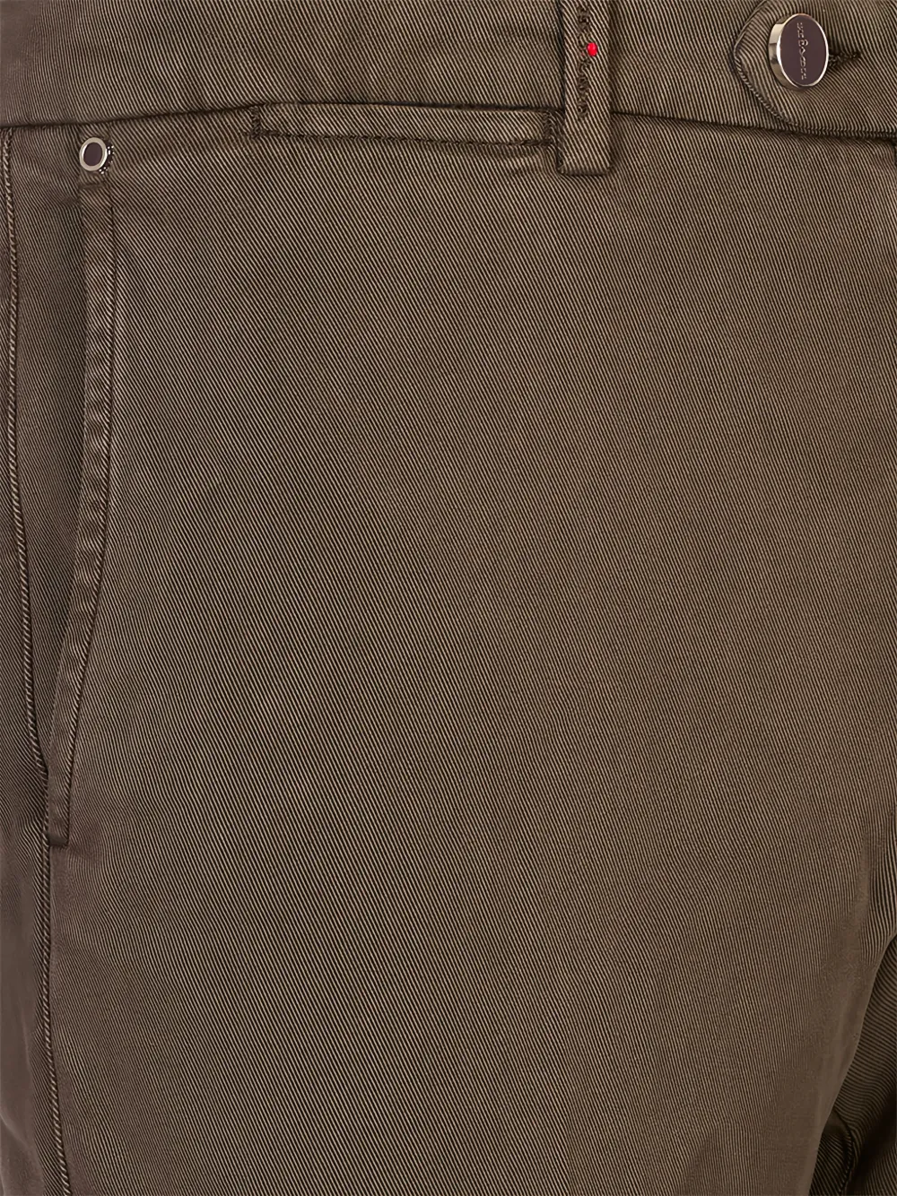 Kiton Straight broek met logopatch Bruin