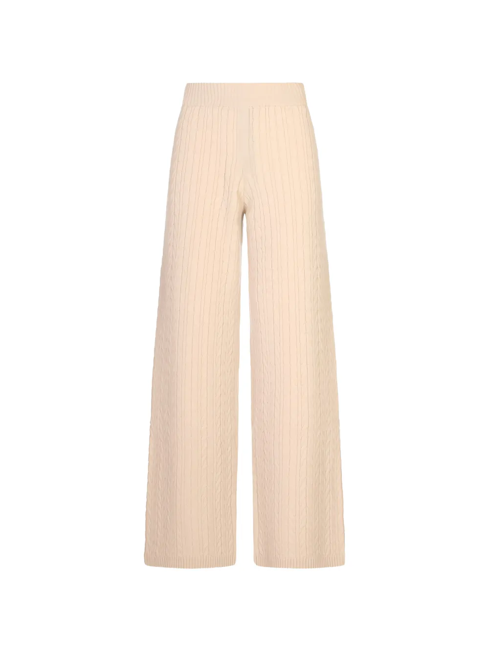 Agnona cable-knit wide-leg trousers - Toni neutri