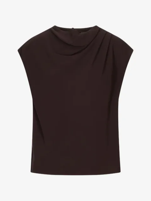 Agnona blusa drapeada sin mangas