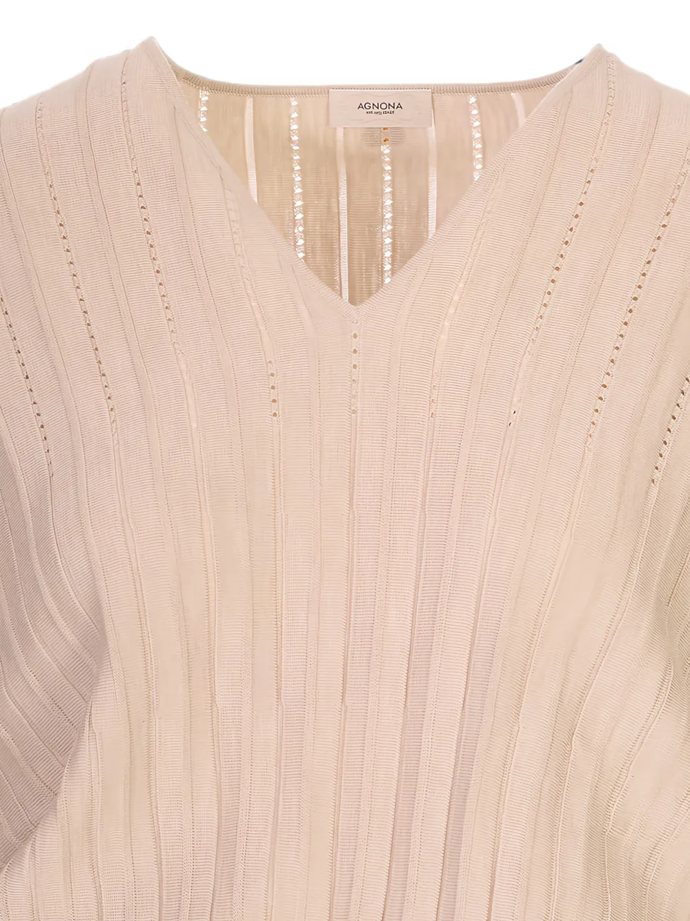 Agnona Trui met V-hals Beige