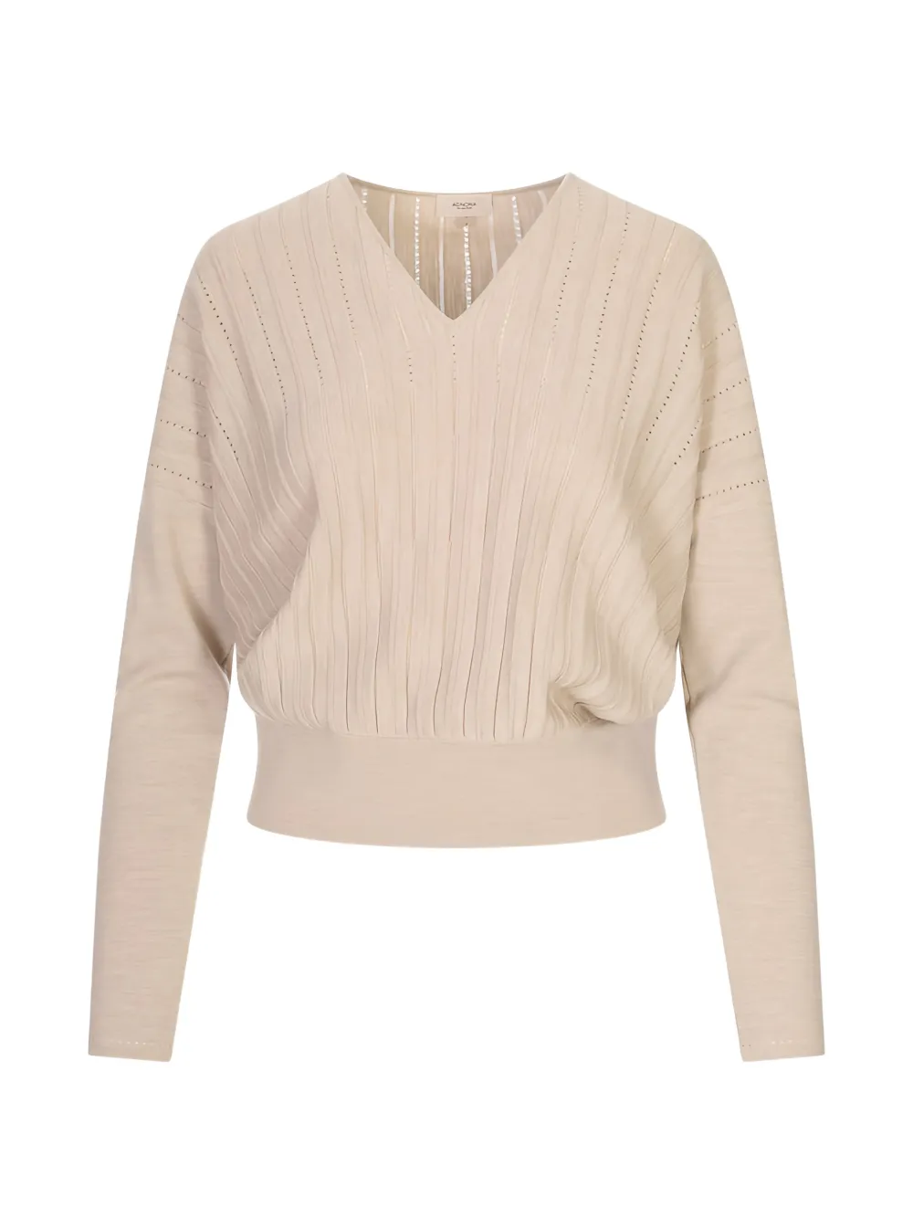 Agnona pointelle-knit V-neck jumper - Toni neutri