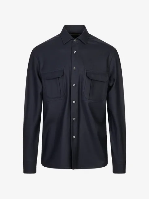 Corneliani flap-pocket shirt