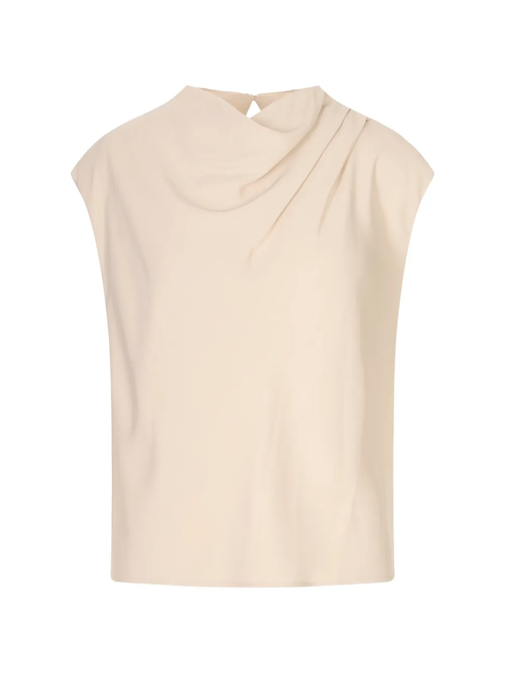 Agnona draped sleeveless top - Toni neutri