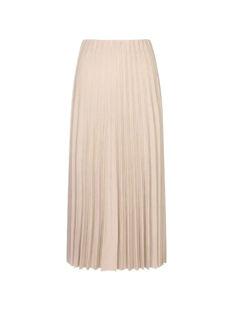 Agnona pleated knitted midi skirt