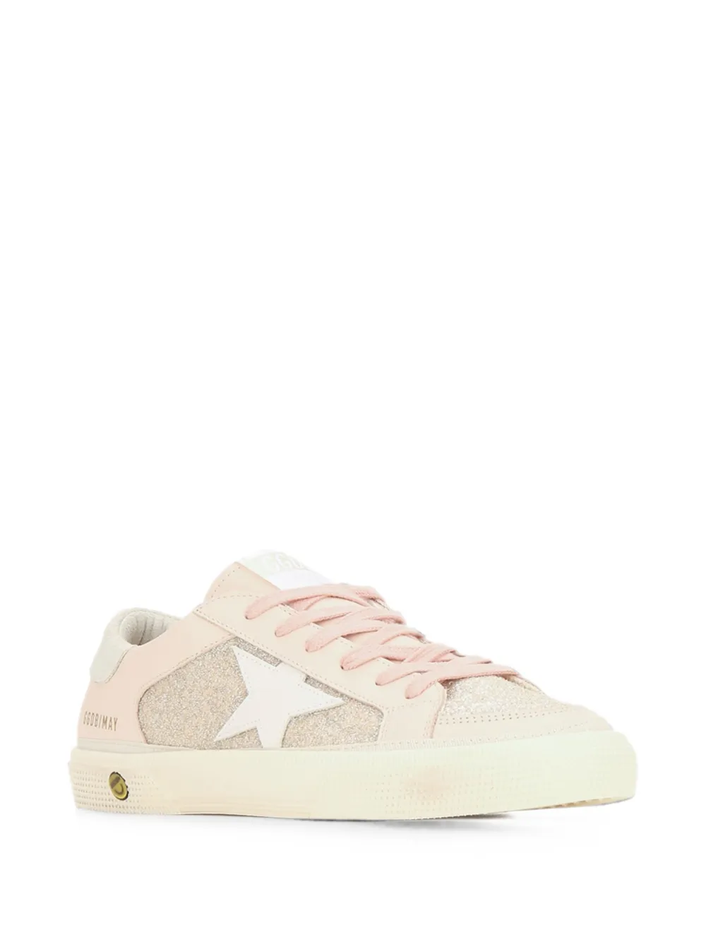 Golden Goose Kids May glitter-panel sneakers Beige