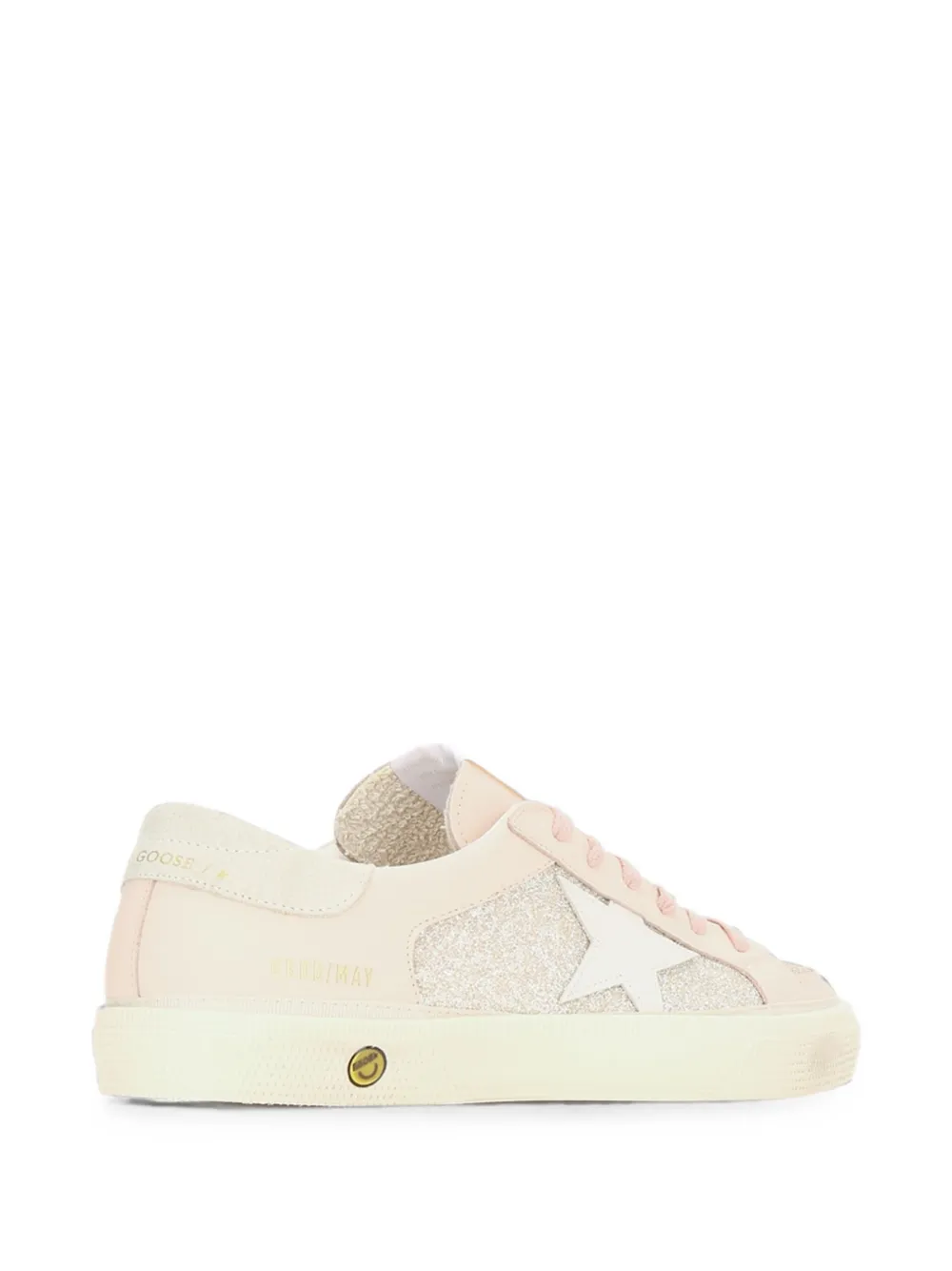 Golden Goose Kids May glitter-panel sneakers Beige