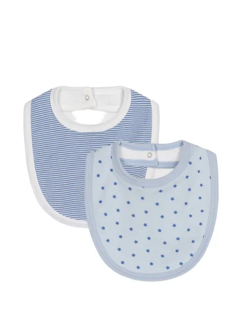 Petit Bateau striped star-print bib set (set of two)