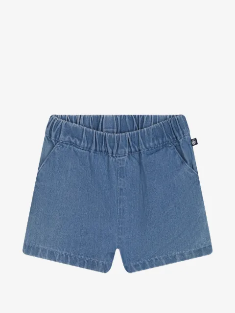 Petit Bateau shorts de mezclilla con pretina elástica