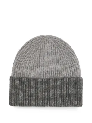 ROA logo-detail Wool Beanie Hat | Grey | FARFETCH