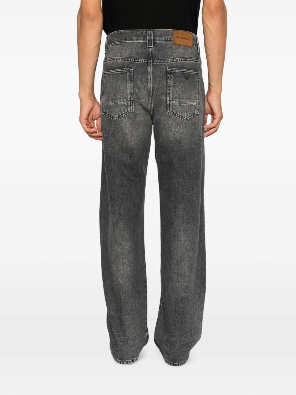 Emporio Armani Gerafelde jeans met vervaagd effect Grijs