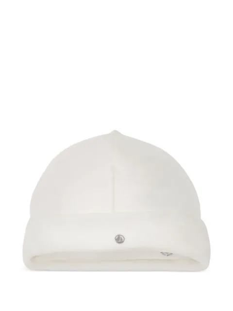 Petit Bateau logo-print velour beanie hat